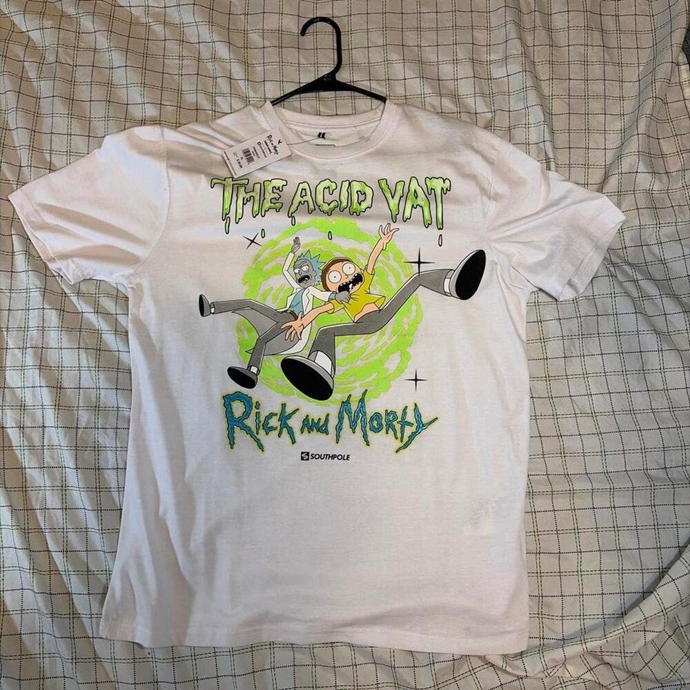 Southpole Rick and Morty White T-Shirt Size XL